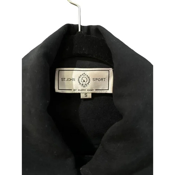 St. John by Marie Gray Button-Down Black Sport shacket sueded Size S - Picture 6 of 10